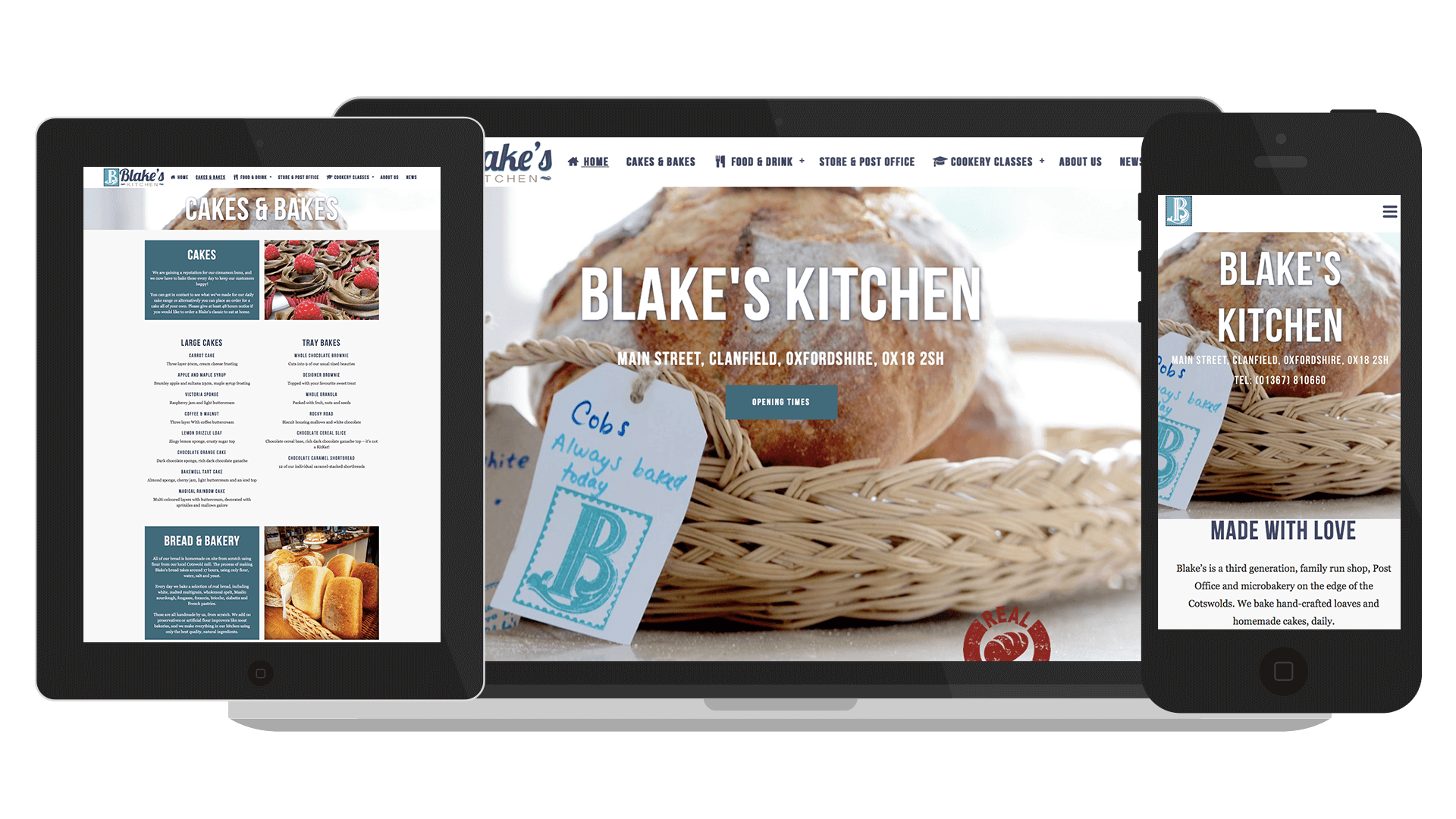 Blake's kitchen responsive website