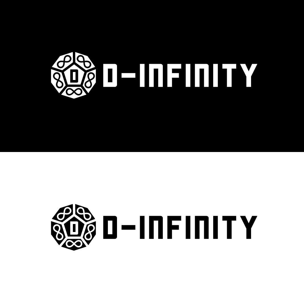 D-Infinity logo in black and white