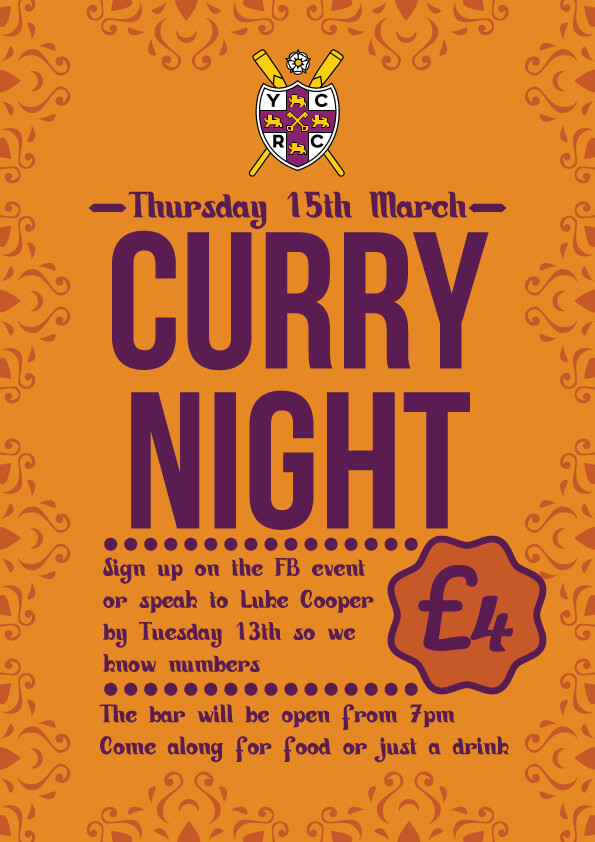 curry night food poster