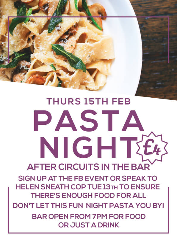 pasta night food poster